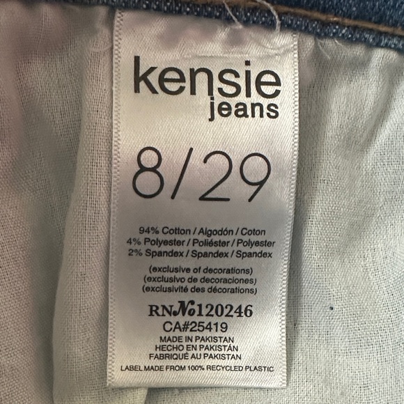 Kensie Medium Blue Straight Leg Jeans - Picture 7 of 7